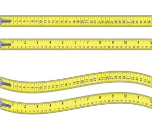 Tape measure  isolated on white