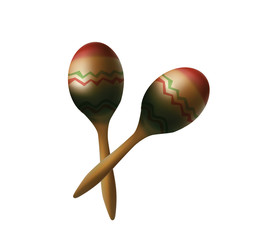 Realistic Mexican Maracas