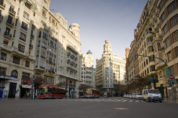 Fototapeta na wymiar Plaza del ayuntamiento.Valencia.