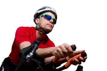 Triathlet auf dem Fahrrad