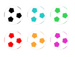 Balones de f&uacute;tbol de colores