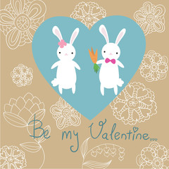Cute bunnies card
