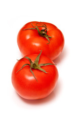 Beef Tomato's isolated on a white studio background.