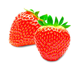 strawberry isolated on white background