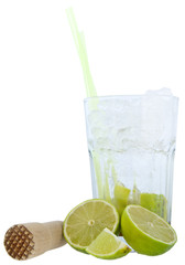 Caipirinha with ingredients