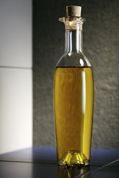 Oil bottle in the kitchen