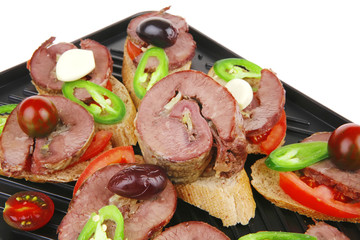 snakes on plate : tartlets