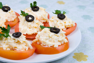 Tomatoes with cheese