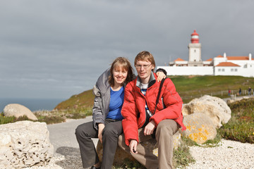 Couple in europe edge