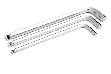 allen keys on white background