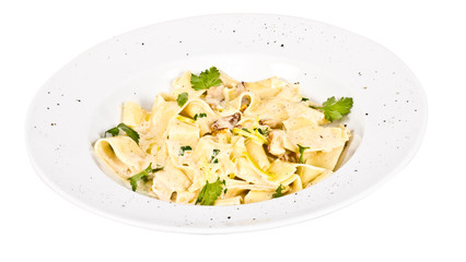 pasta with mushrooms and parmesan cheese
