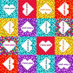 Background vector with hearts