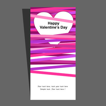 Vector holiday background with hearts for Valentine´s day