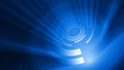 Cyber Lightshow Blue on Black