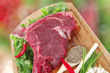 beef big rib piece with garlic