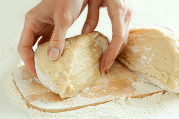 Preparing dough for baking