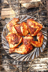 homemade food: salads and grilled chicked