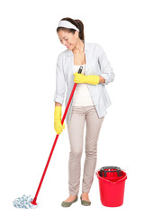 Spring cleaning woman