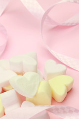 Fototapeta na wymiar heart-shaped marshmallow