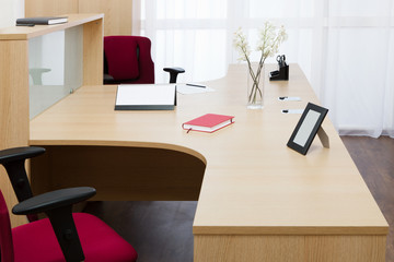 desk in modern office