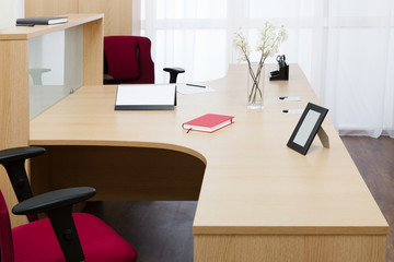 desk in modern office