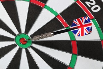 Dartboard bull&acute;s eye. Isolated on white background