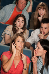 Fototapeta premium Phone Silence In Theater