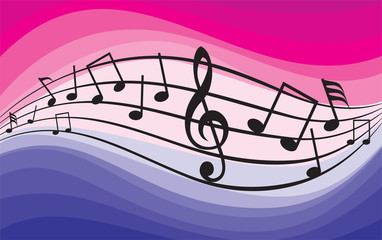 Music theme (Music notes)