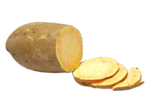 sweet potato / Süßkartoffel angeschnitten