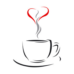 Coffee cup of love