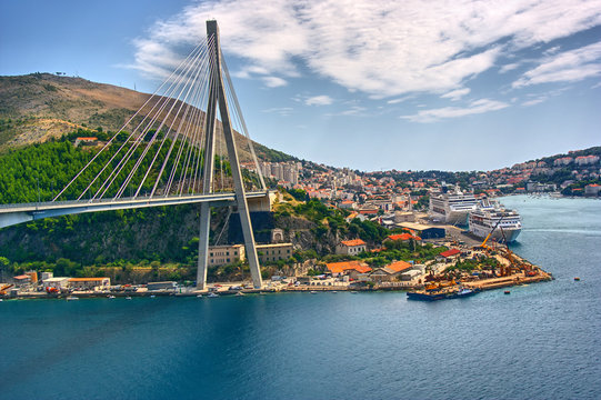 Bridge and port in Dubrovnik
