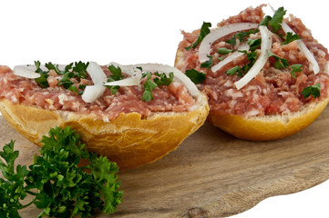 Rolls with minced pork (closeup picture)