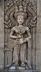 Fototapeta na wymiar Angel of Cambodia, in a public place.