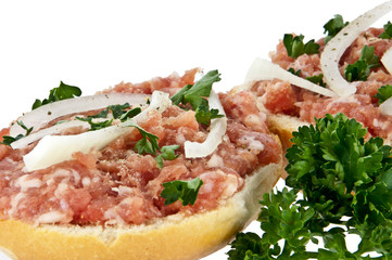 Rolls with minced pork (closeup picture)