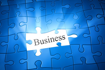 Fototapeta premium jigsaw puzzle business