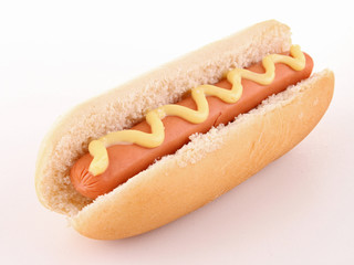 hot dog with mayonnaise
