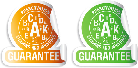 Preservation vitamins and minerals guarantee.