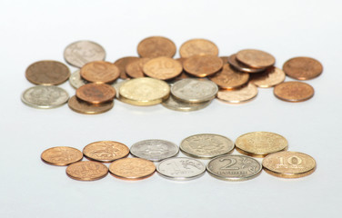 Money coins lines isolated