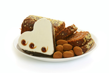 Heart shaped brownie