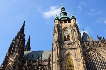 Fototapeta na wymiar Katedra Świętego Wita w Pradze w Republice Czeskiej