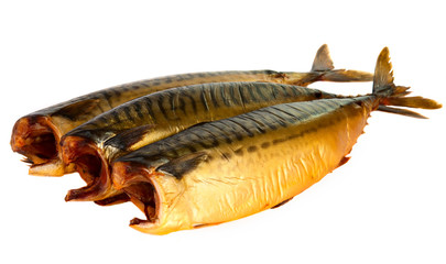 smoked fish isolated