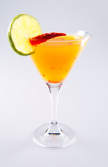 Cocktail over white background