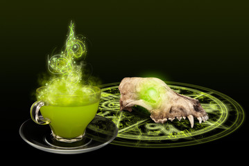 A mystic spell with skull