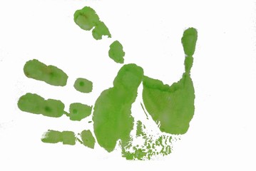 grüner Handabdruck