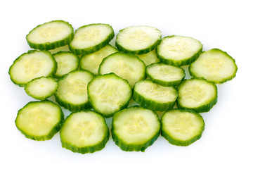 fresh cucumber isolated on white