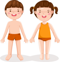 Boy and girl standing