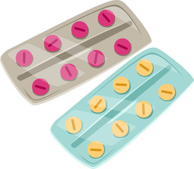 Pills with blister pack