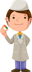 Cartoon doctor with medical