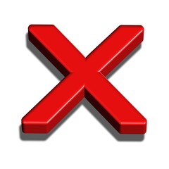 Fototapeta premium 3d lettera X