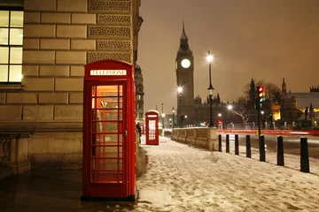 London Telephone Booth and Big Ben © Sampajano